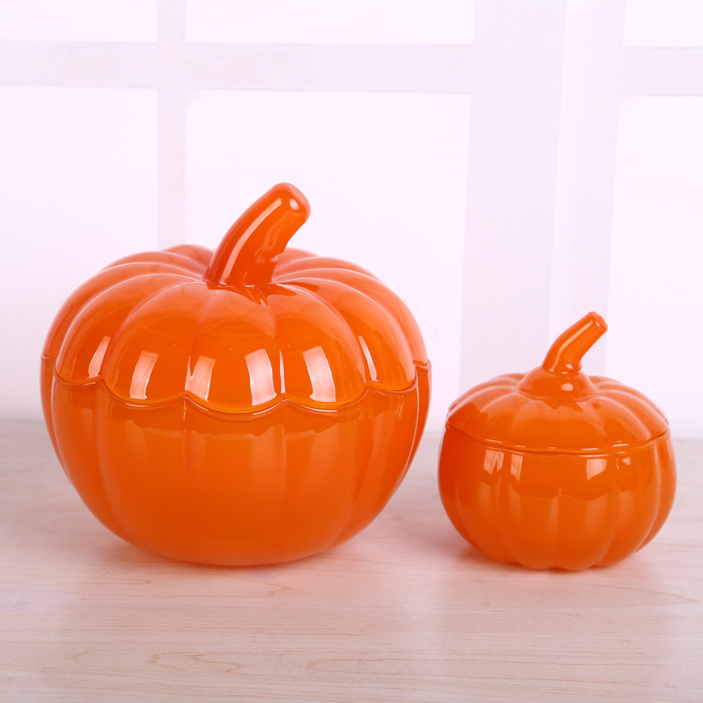 Pumpkin Glass Jar