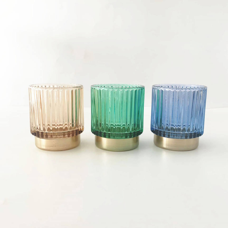 Vintage Glass Tealight Holder/Votive Holder Green Color