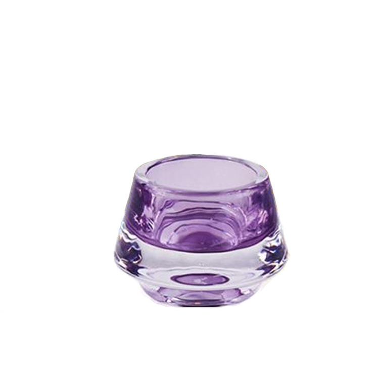 Purple Dual Use Glass Candle Holder Table Candlestick