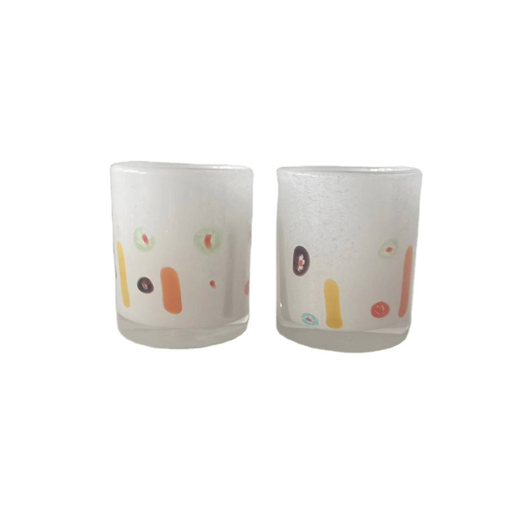 Unique Colored White Candle Jar For Sale
