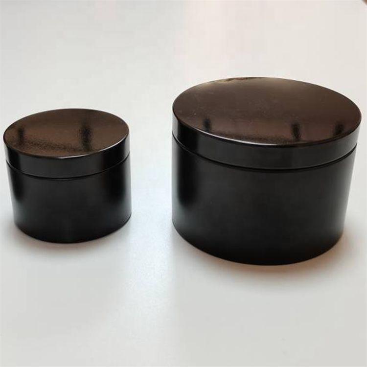 Black Tin candle jar with lid metal container for scented candle making