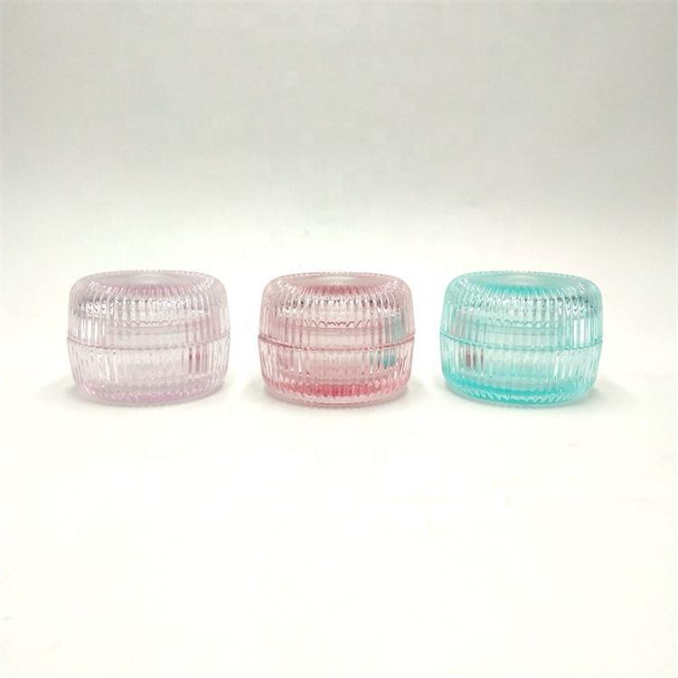 Modern cute colorful crystal glass jar with lid candle jar for candle making