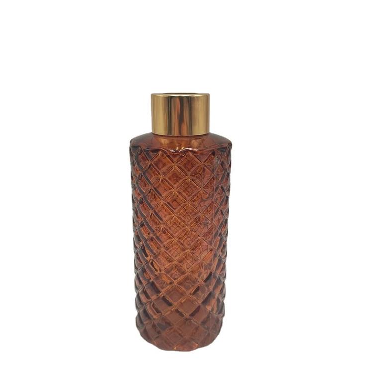 Home Fragrance Amber color glass diffuser bottle