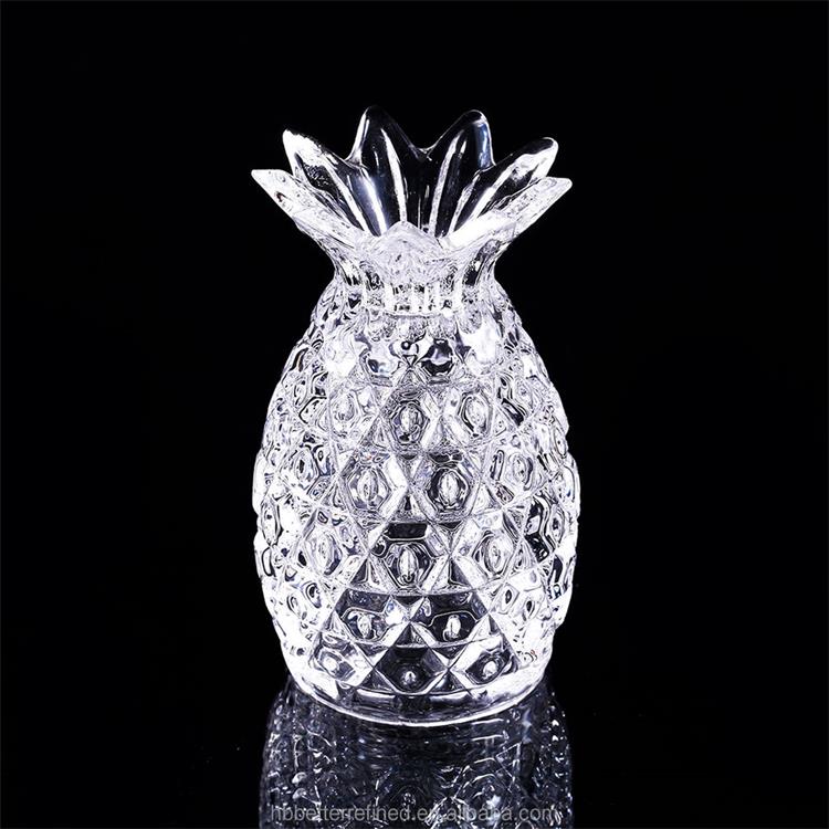 Storge food baby mini gold wax cup silver matte pineapple glass candle jar with lid